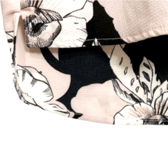 C&E Pink, White, & Black Floral Print Long Sleeve Dress - Size M - Picture 4 of 11